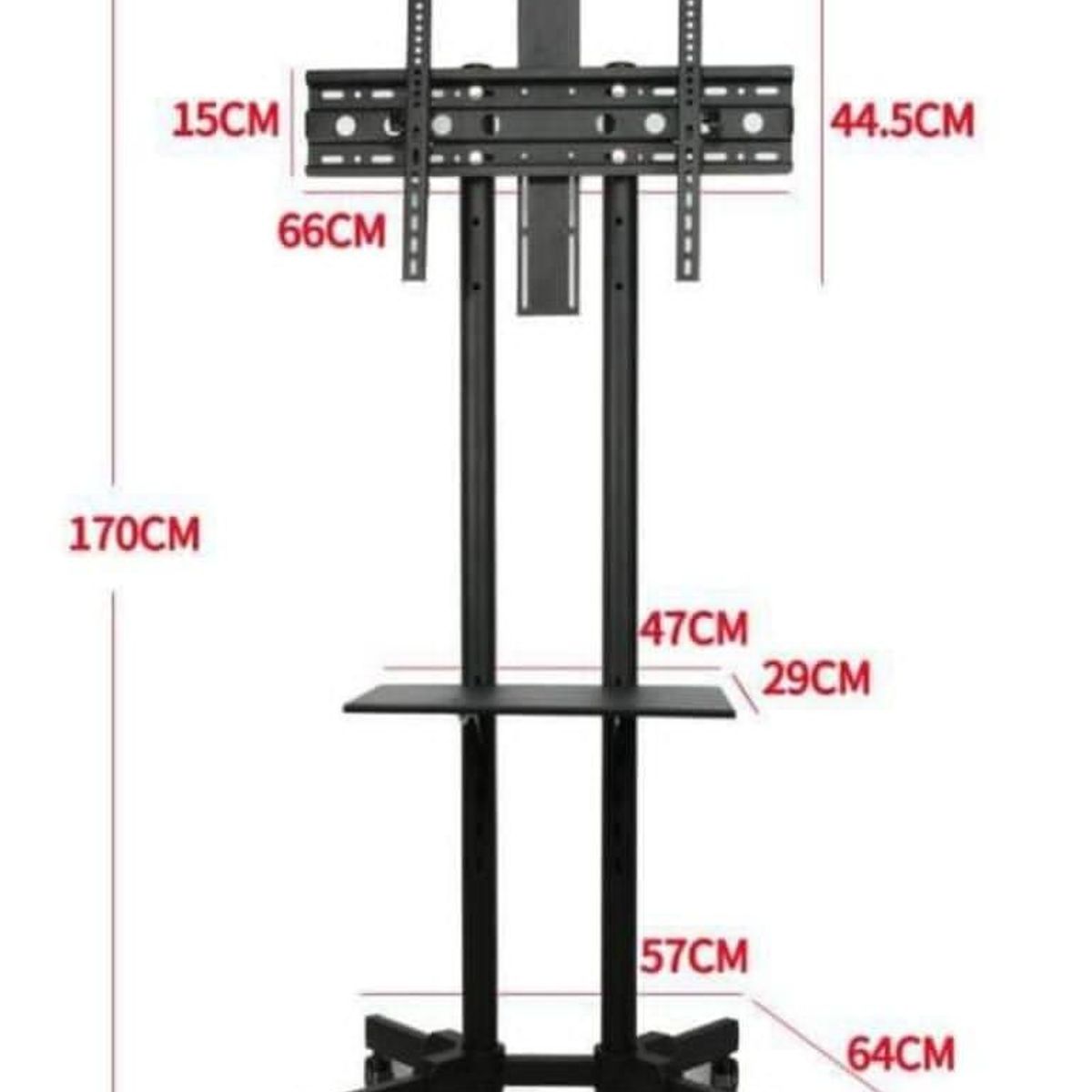 GENERICO - Rack tv Pedestal Rodante Expandible de 32 a 75pulgadas