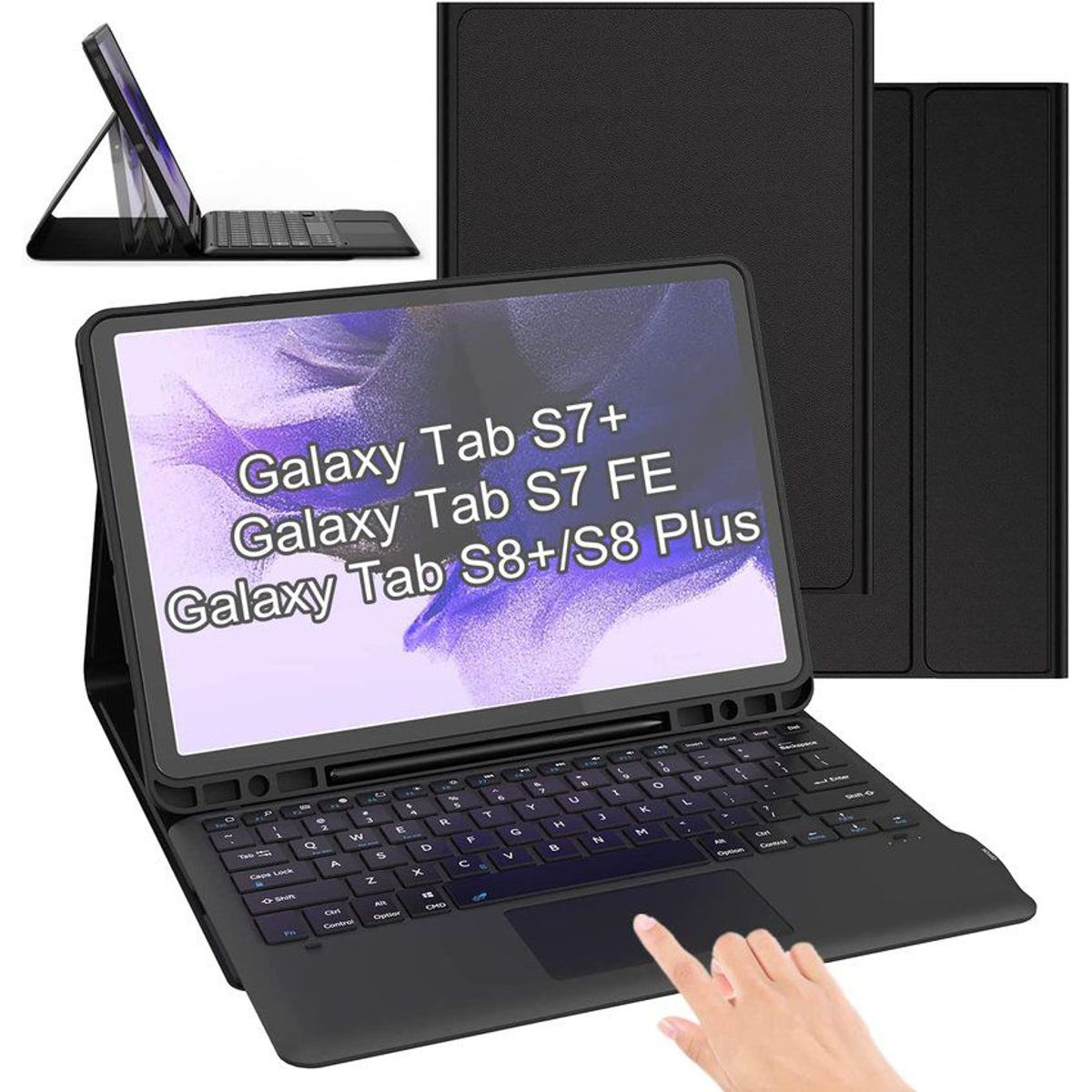 GENERICO - Teclado domeun para galaxy tab s7+ s7 fe s8 plus S9 fe plus