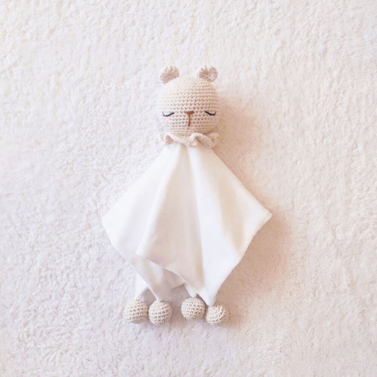 BE CRAFTY - Manta de Apego Juguete Oso Algodón Antialérgico Bebé +6Meses