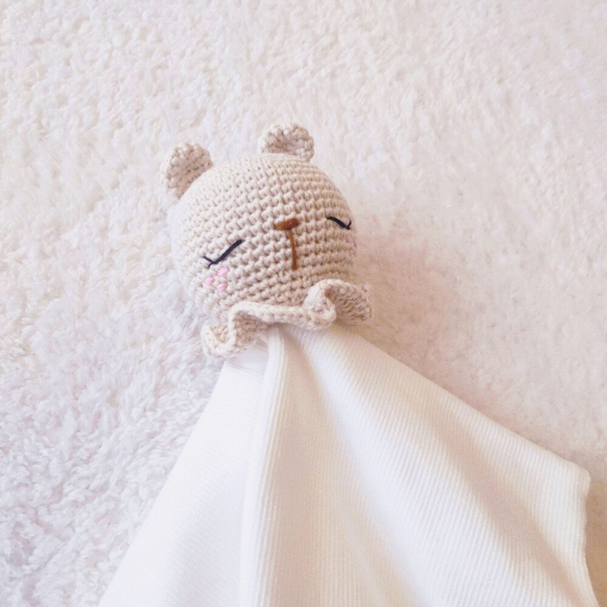 BE CRAFTY - Manta de Apego Juguete Oso Algodón Antialérgico Bebé +6Meses