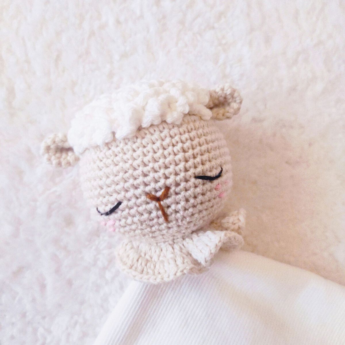 BE CRAFTY - Manta de Apego Juguete Oveja Algodón Antialérgico Bebé +6M