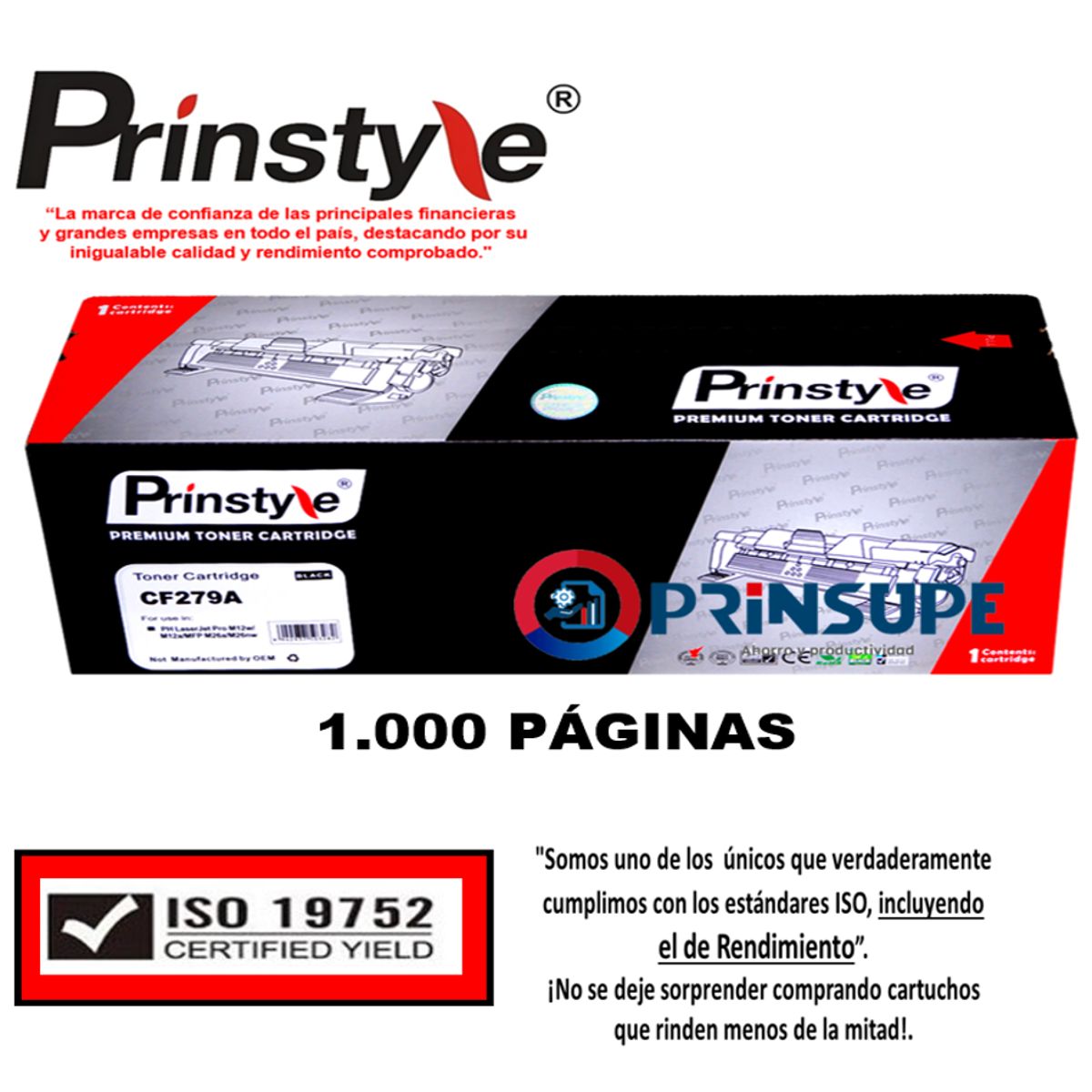 GENERICO - TONER DE 1.000PÁG. PRINSTYLE 79A  CF279A  -ISO 19752-
