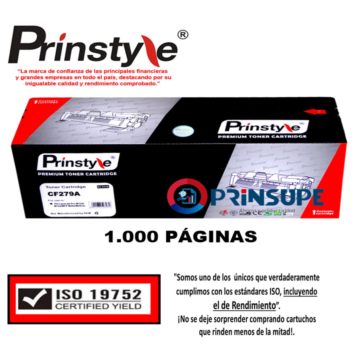 GENERICO - TONER DE 1.000PÁG. PRINSTYLE 79A  CF279A  -ISO 19752-