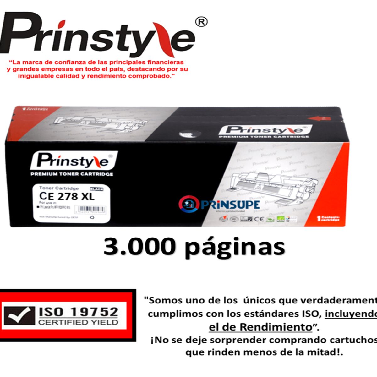 PRINSTYLE - TONER DE 3.000 PÁG. PRINSTYLE 78A / 78XL  -ALTO RENDIMIENTO-