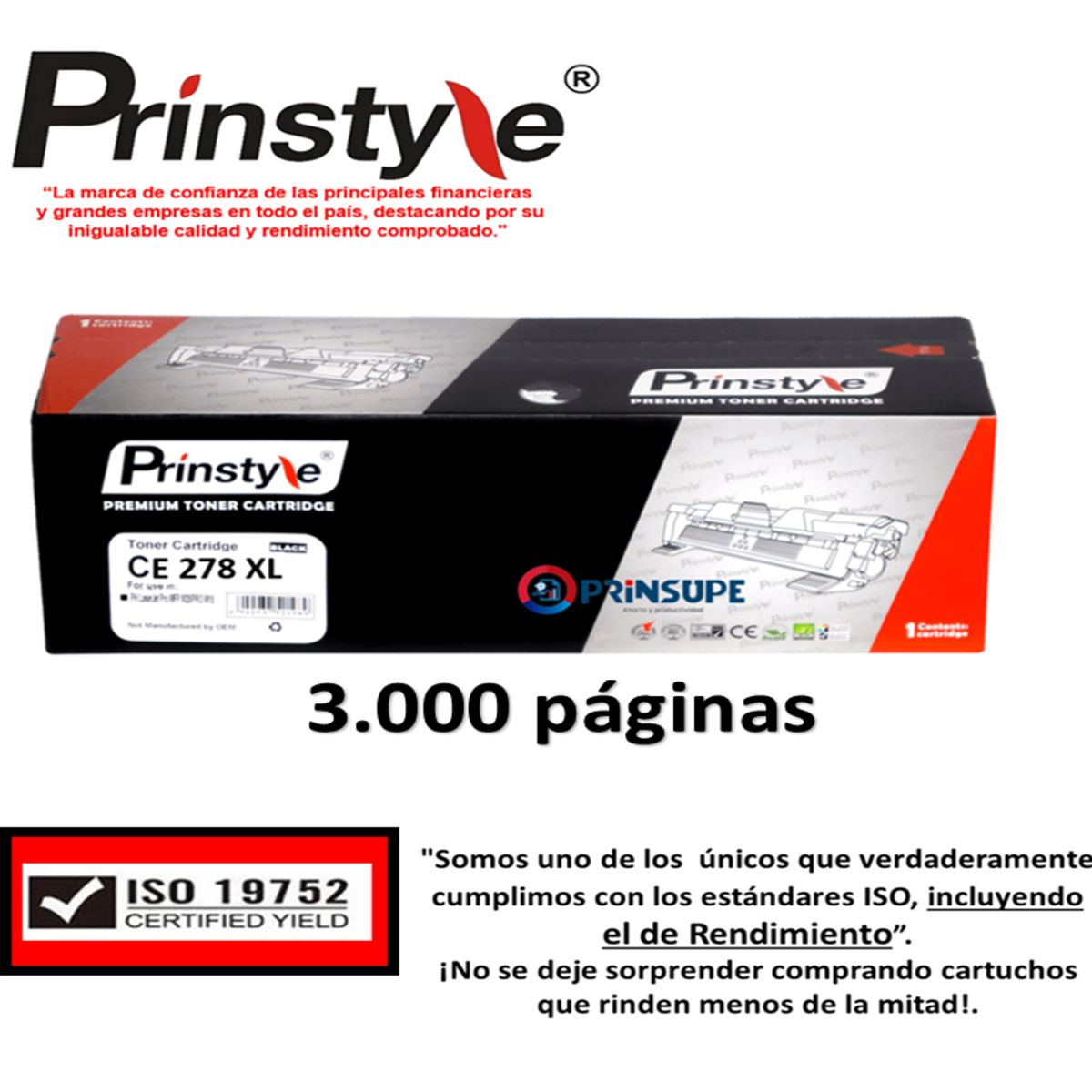 PRINSTYLE - TONER DE 3.000 PÁG. PRINSTYLE 78A / 78XL  -ALTO RENDIMIENTO-