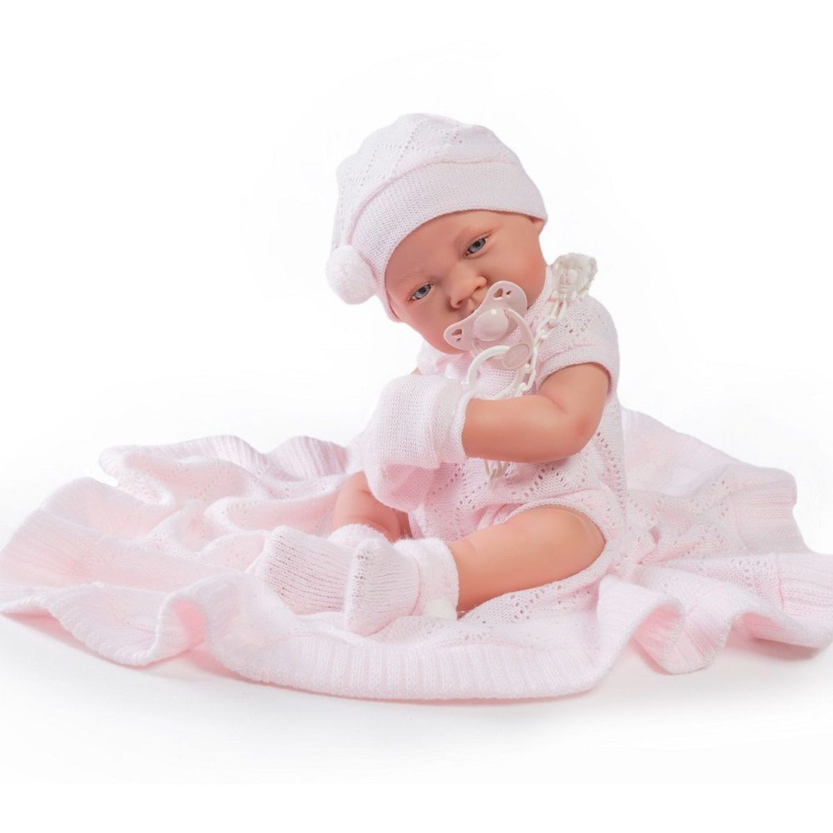 ANTONIO JUAN - Muñeca Antonio Juan Bebé Recien Nacida Lua Toquilla 42 Cm