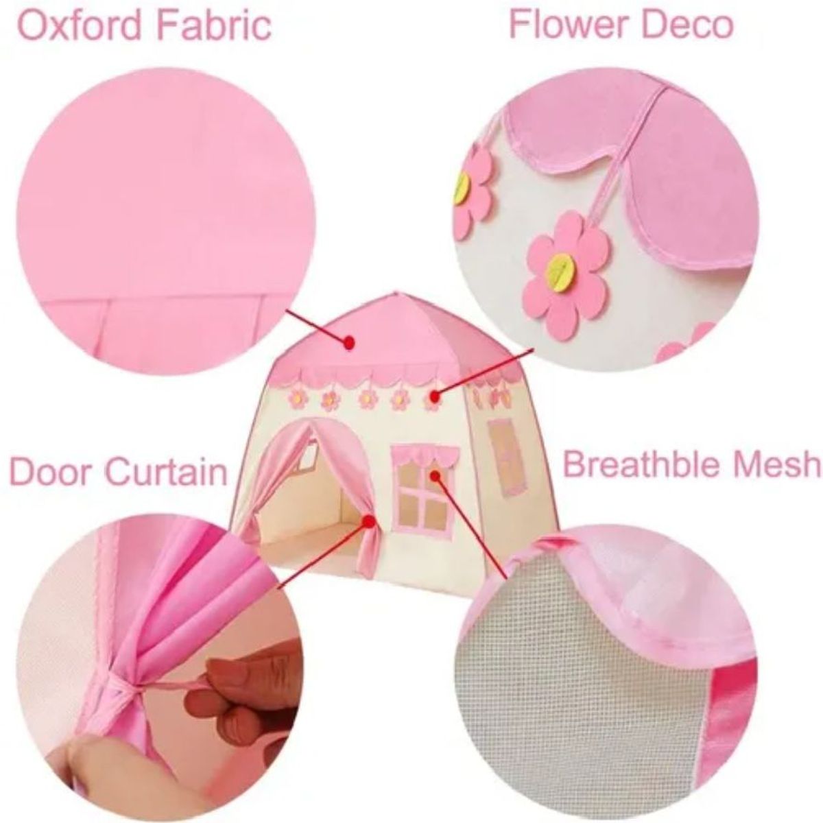 GENERICO - Carpa Casita Con Flores con luces