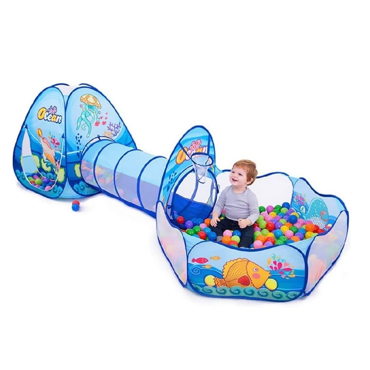 GENERICO - Carpa Armable Infantil 3 en 1 Modelo Océano