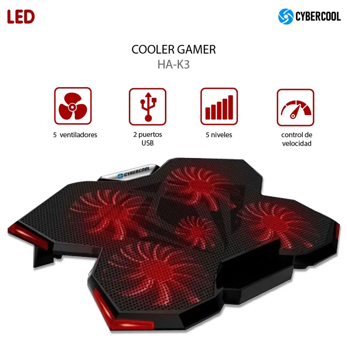 HALION - COOLER CYBERCOOL HA-K3 PARA LAPTOP