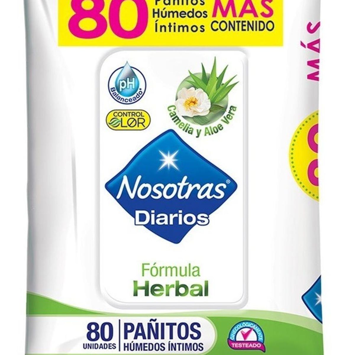 NOSOTRAS - Pañitos Húmedos Íntimos Nosotras Herbal 80un