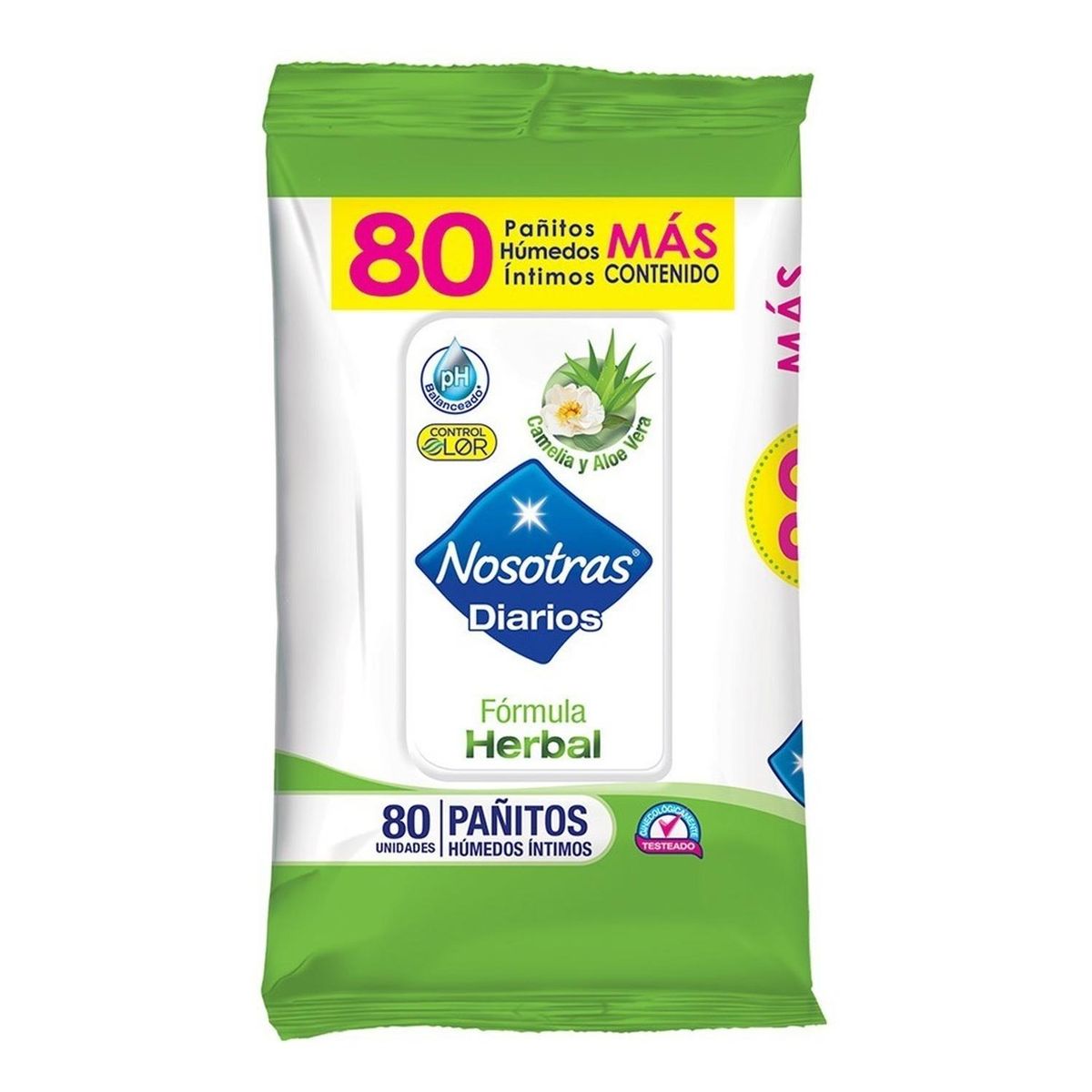 NOSOTRAS - Pañitos Húmedos Íntimos Nosotras Herbal 80un