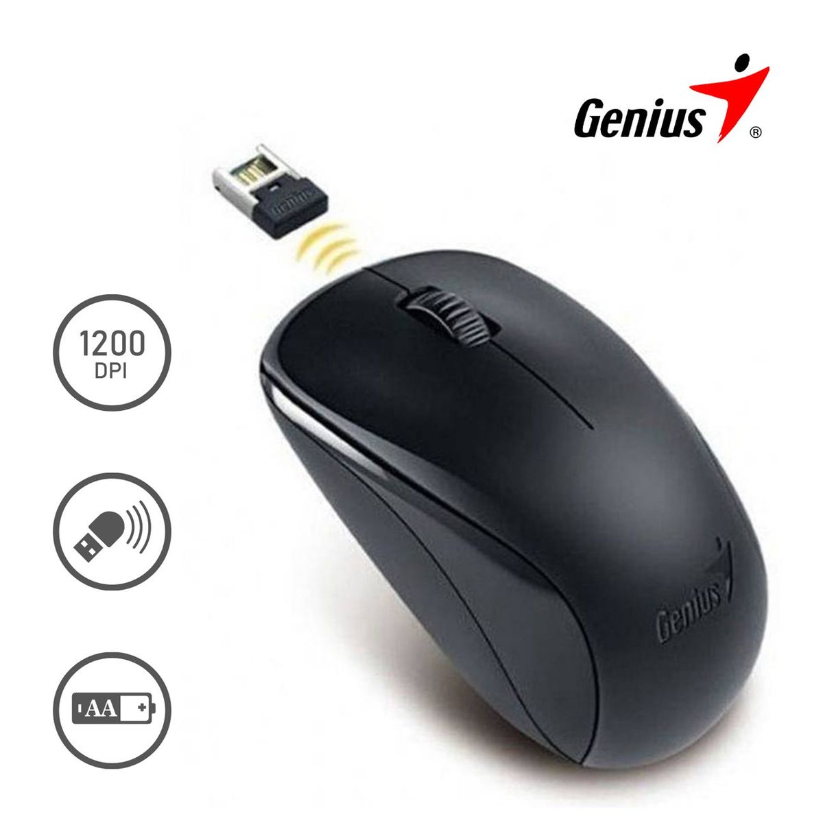 GENIUS - Mouse Genius NX-7000  Inalámbrico Negro
