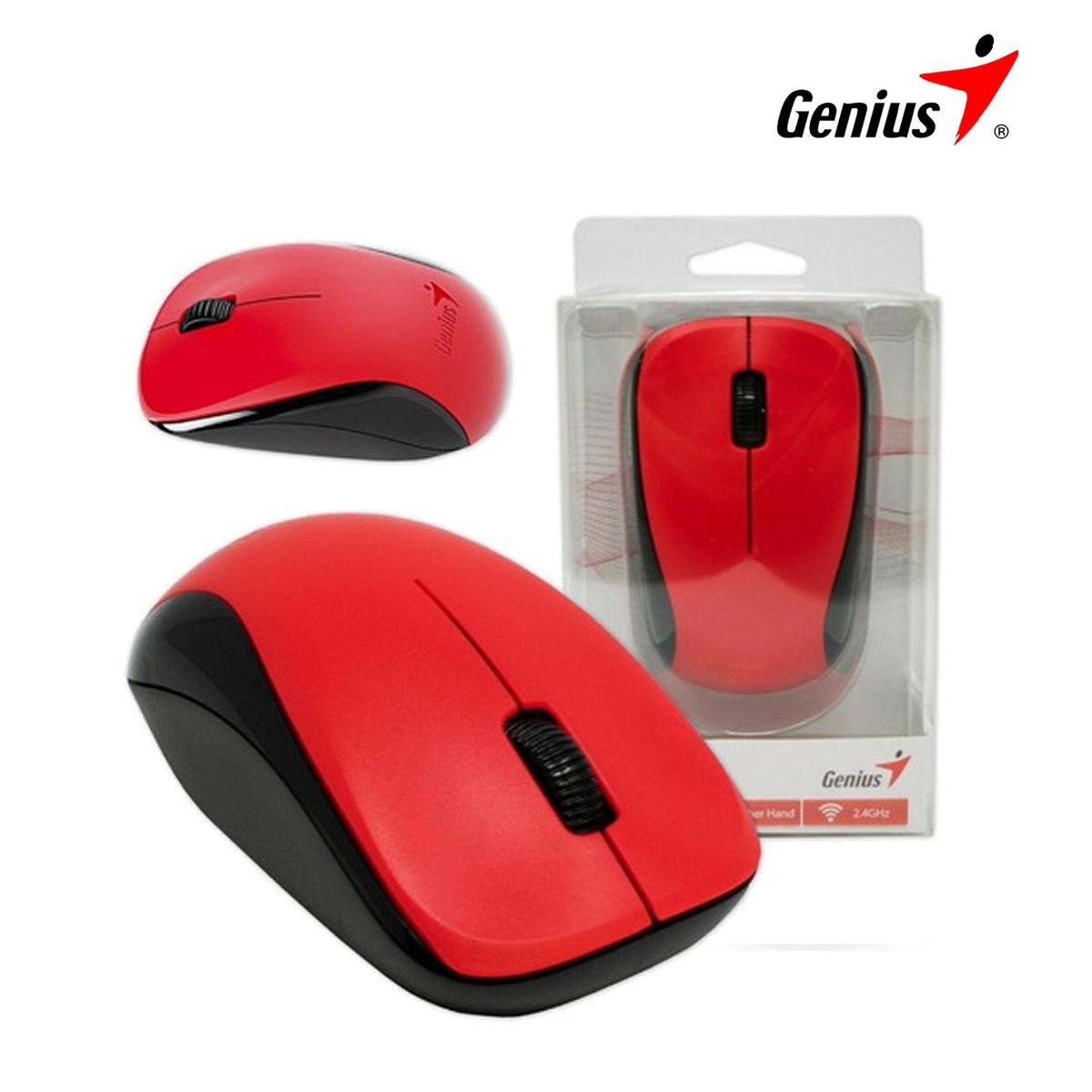GENIUS - Mouse Genius NX-7000  Inalámbrico Rojo