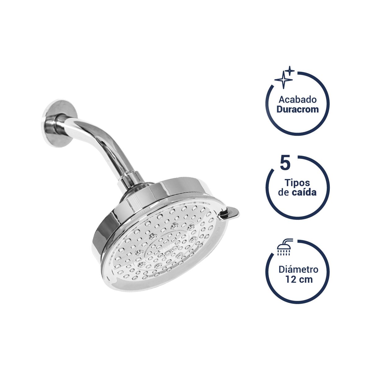 VAINSA - Salida de ducha española estándar cromada Vainsa