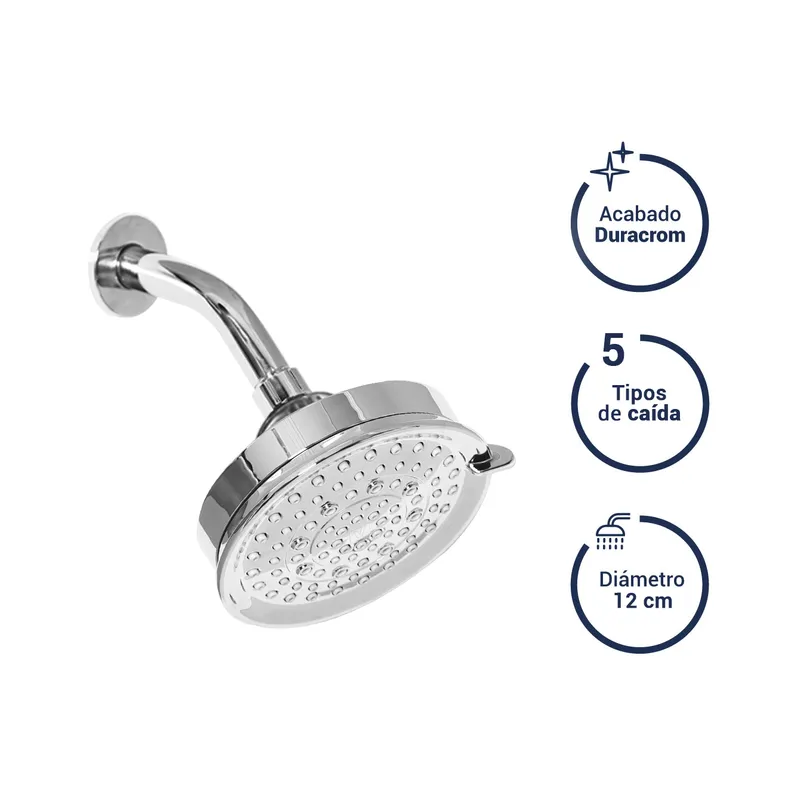 VAINSA - Salida de ducha española estándar cromada Vainsa