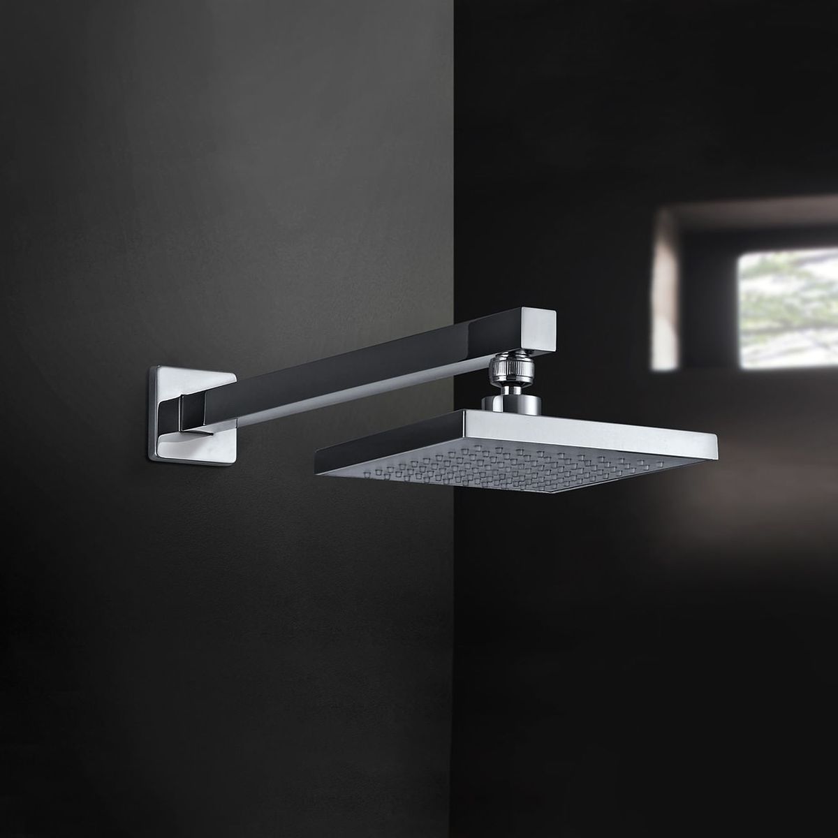 VAINSA - Salida de ducha española cuadrada cromada Vainsa