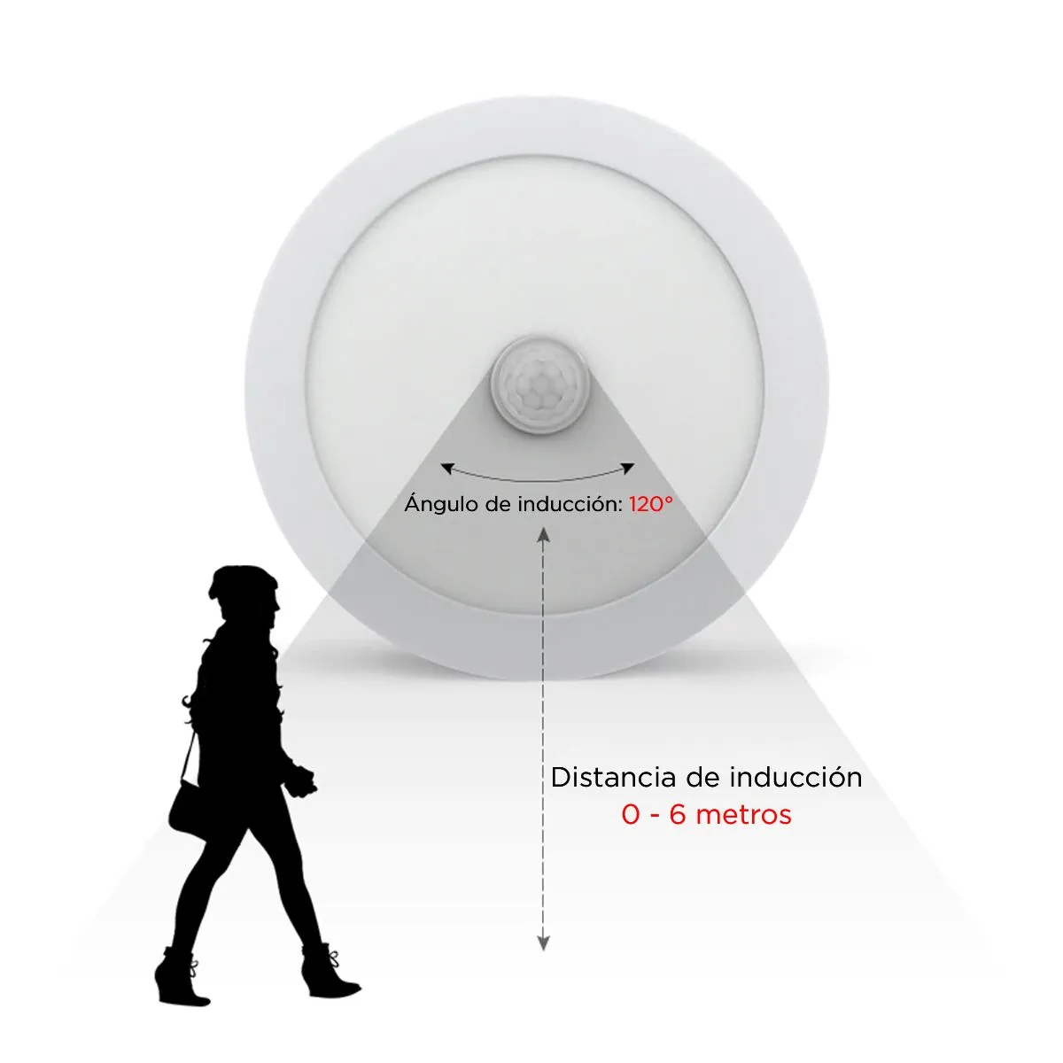 BUYPAL - Foco Led Sensor Movimiento Prende Al Entrar Ahorro Energia