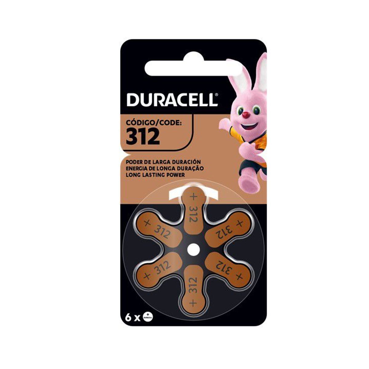 DURACELL - PILAS PARA AUDIFONOS MEDICADOS DURACELL 312 X 6 PILAS