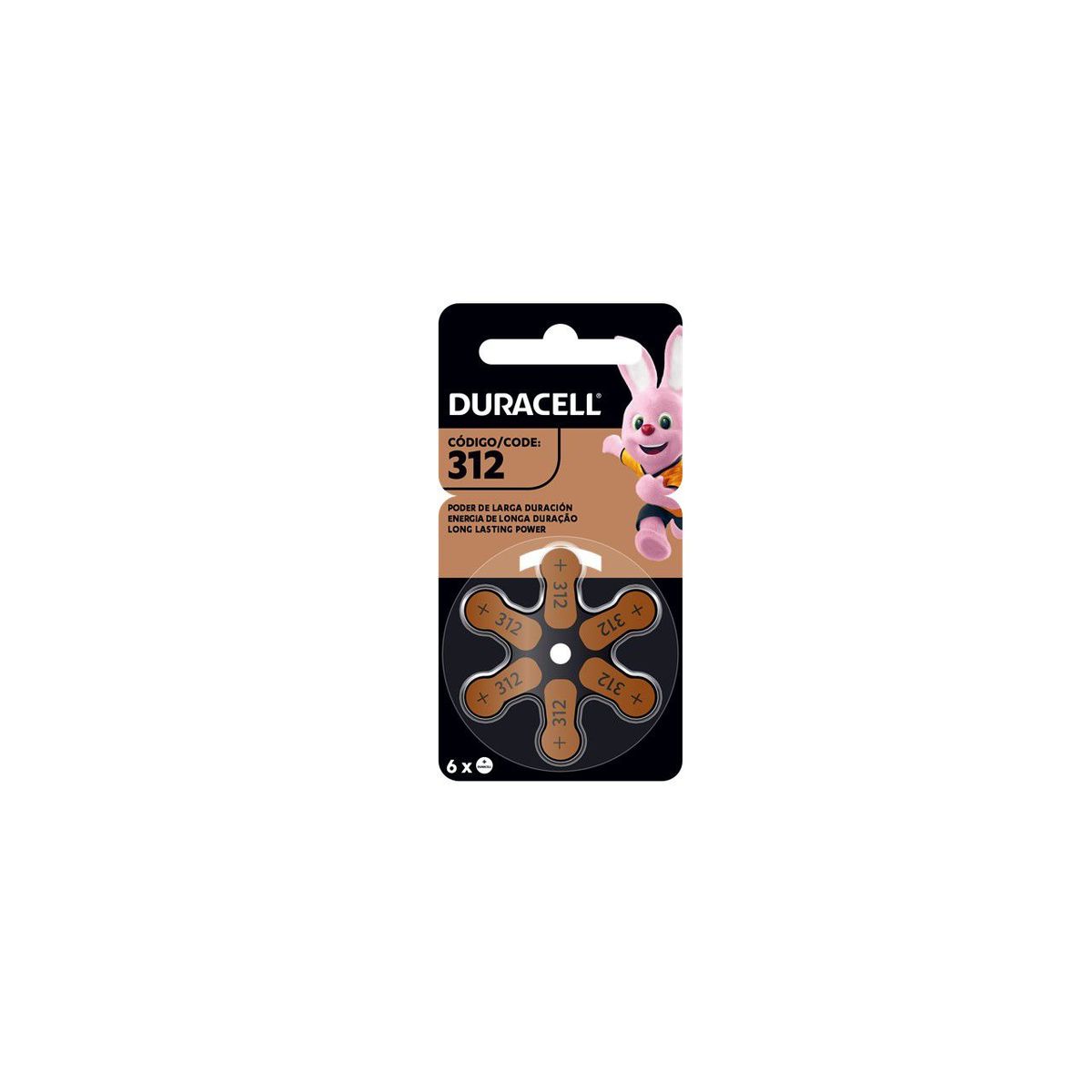 DURACELL - PILAS PARA AUDIFONOS MEDICADOS DURACELL 312 X 6 PILAS