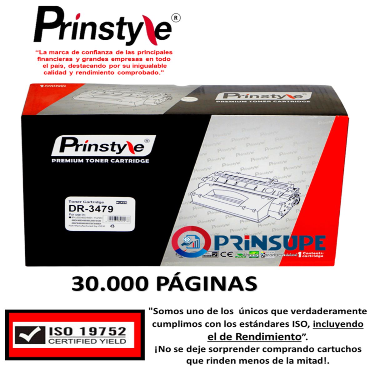 PRINSTYLE - DRUM  DR-3479 PRINSTYLE  para BROTHER 30.000PÁG ISO RENDIMIENTO 19752