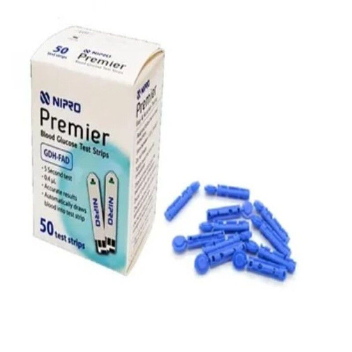 NIPRO - 50 Tiras + 100 Lanc. Para Glucometro Nipro Premier