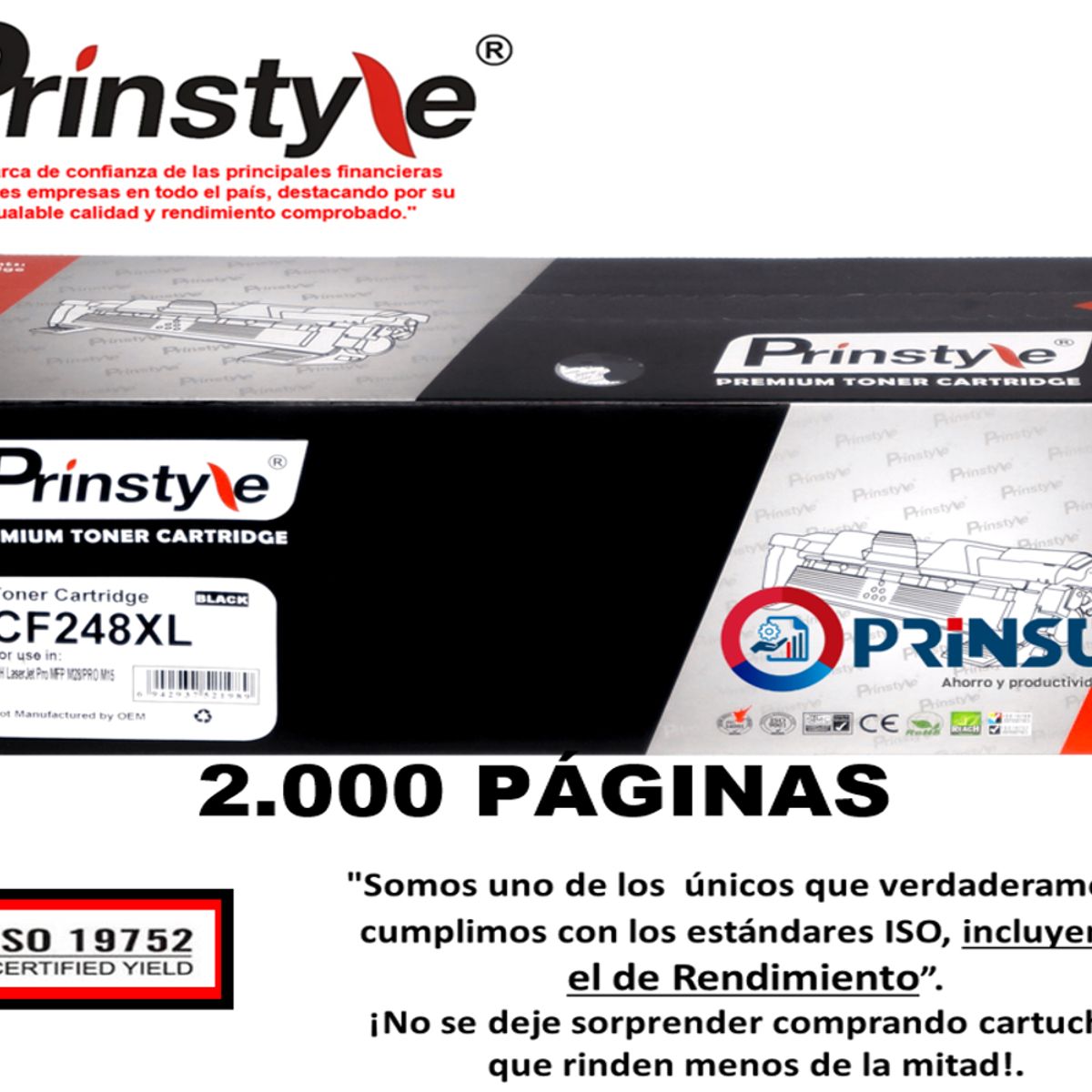 PRINSTYLE - TONER DE 2.000 PÁG  PRINSTYLE 48A  / 48X CF248X   -ALTO RENDIMIENTO-