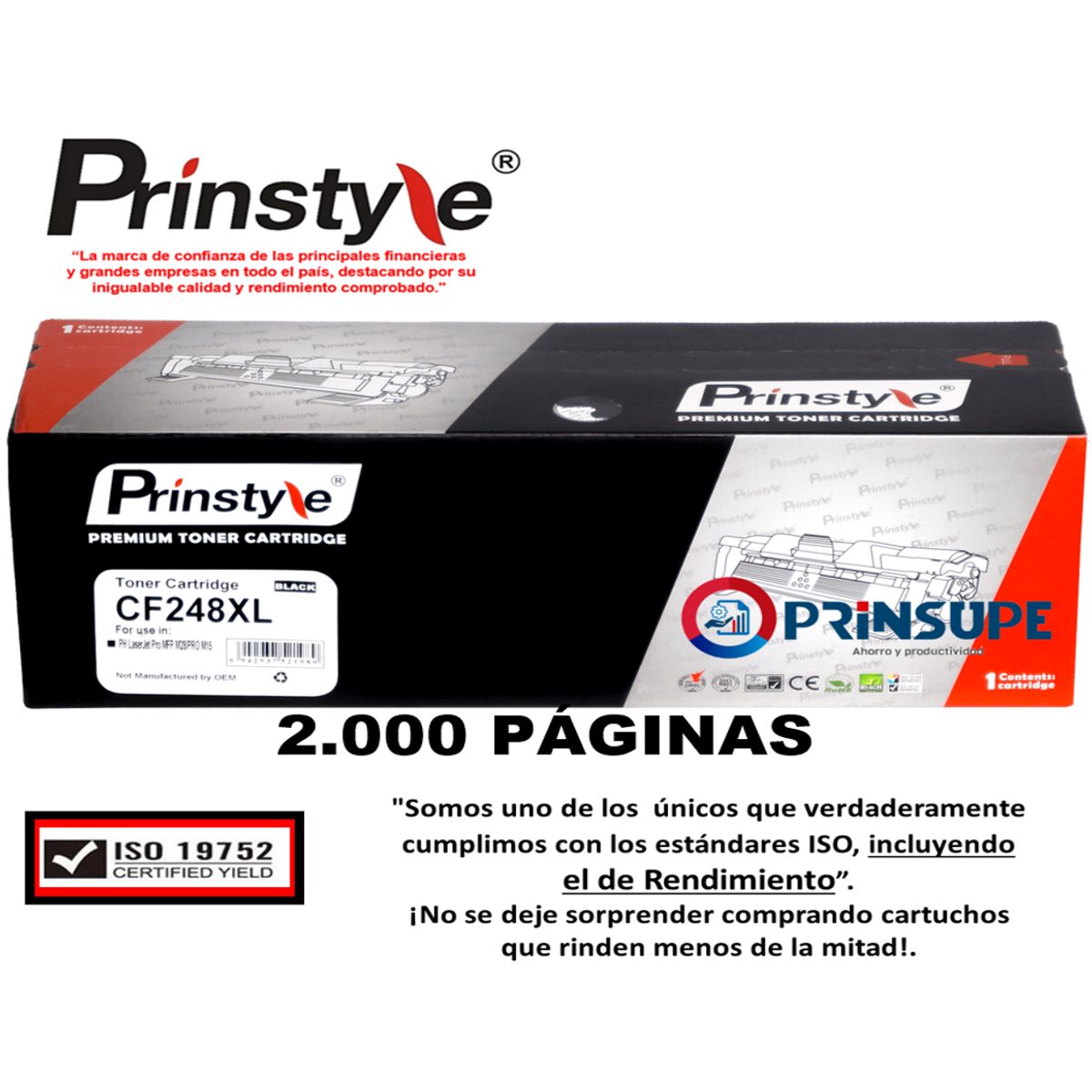 PRINSTYLE - TONER DE 2.000 PÁG  PRINSTYLE 48A  / 48X CF248X   -ALTO RENDIMIENTO-