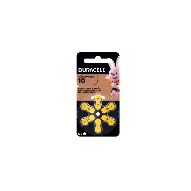 DURACELL - PILAS PARA AUDIFONOS MEDICADOS DURACELL 10 X 6 PILAS
