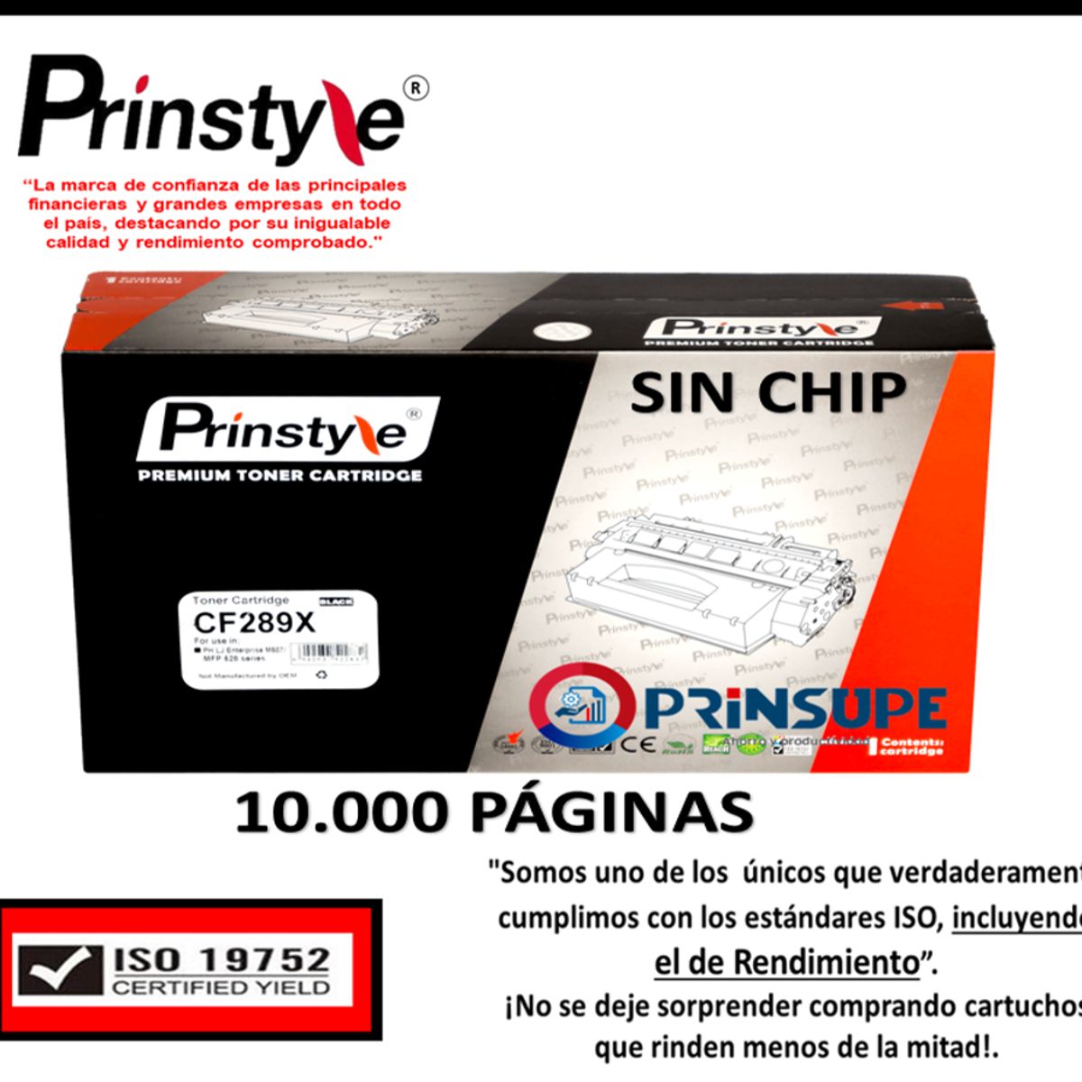 PRINSTYLE - TONER PRINSTYLE 89X CF289X -SIN CHIP- 10.000 PÁG ISO RENDIMIENTO 19752