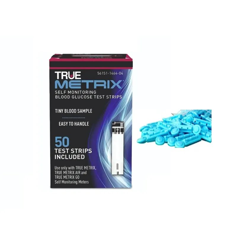 TRUE - 50 Tiras + 100 Lanc. Para Gluc. TRUE METRIX
