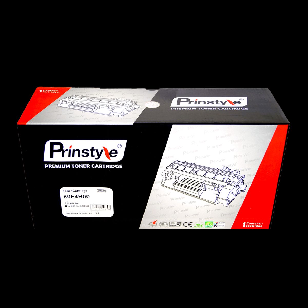 PRINSTYLE - TONER PRINSTYLE 60F4H00  10.000 PÁG. P/LEXMARK ISO RENDIMIENTO 19752