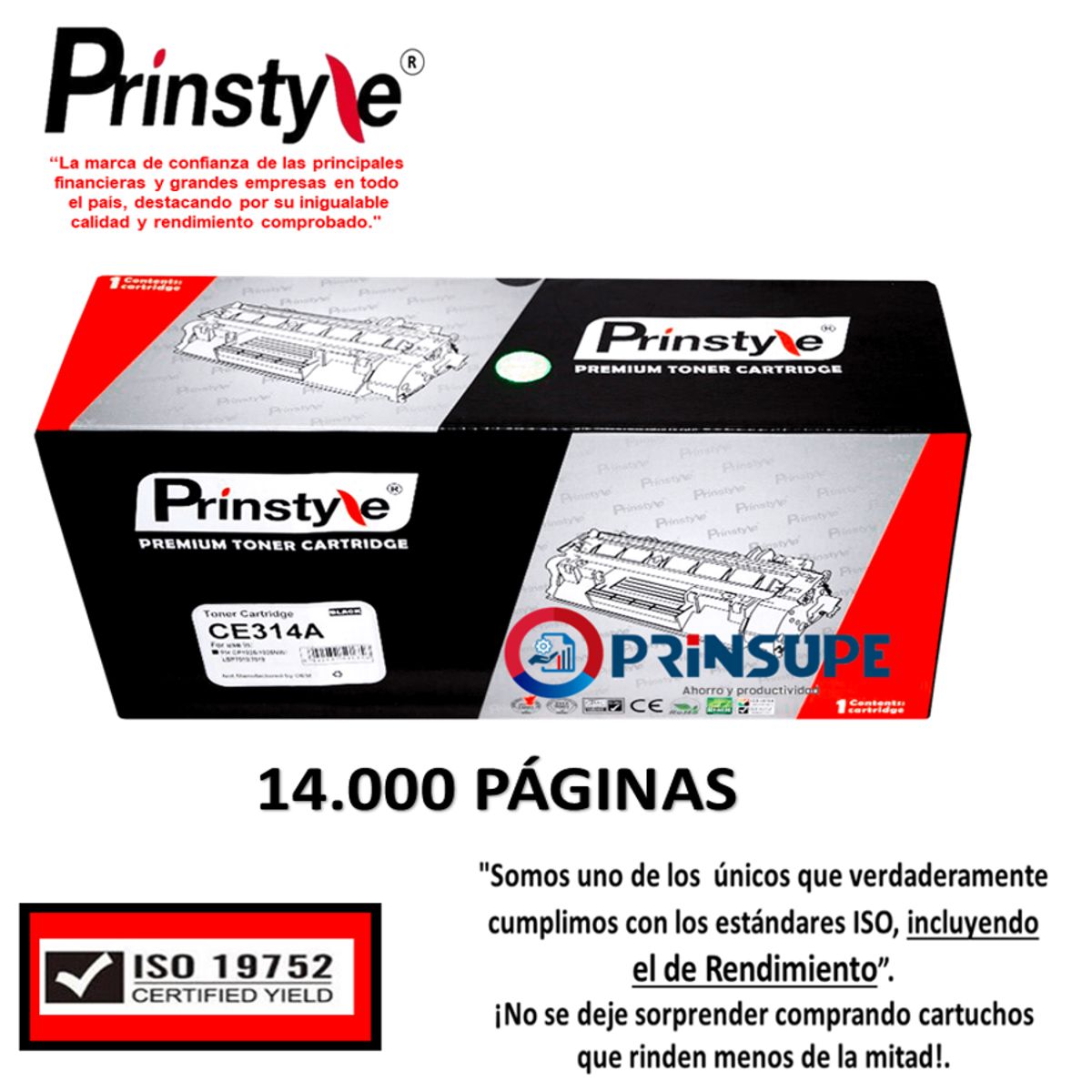 GENERICO - TAMBOR DRUM PRINSTYLE 126A CE314A 14.000 PÁG  ISO DE RENDIMIENTO 19752