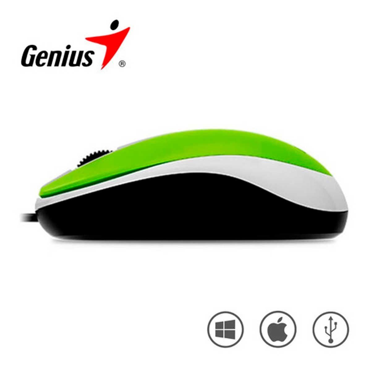 GENIUS - Mouse Dx-110 Genius Usb Optico 1000 Dpi Verde