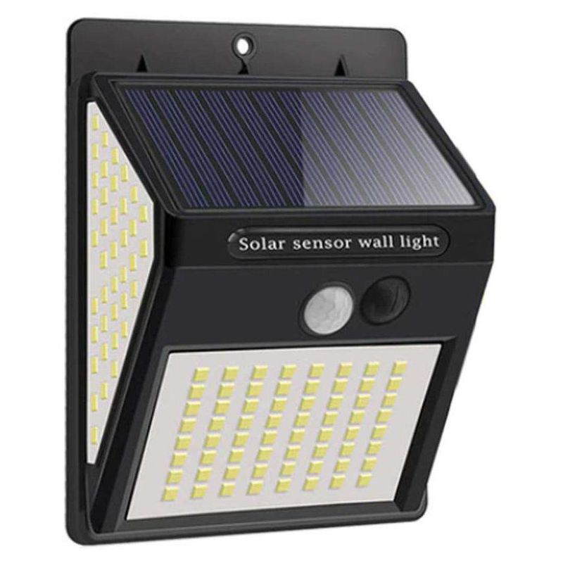 GENERICO - Reflector de 144 leds con panel solar y sensor de movimiento