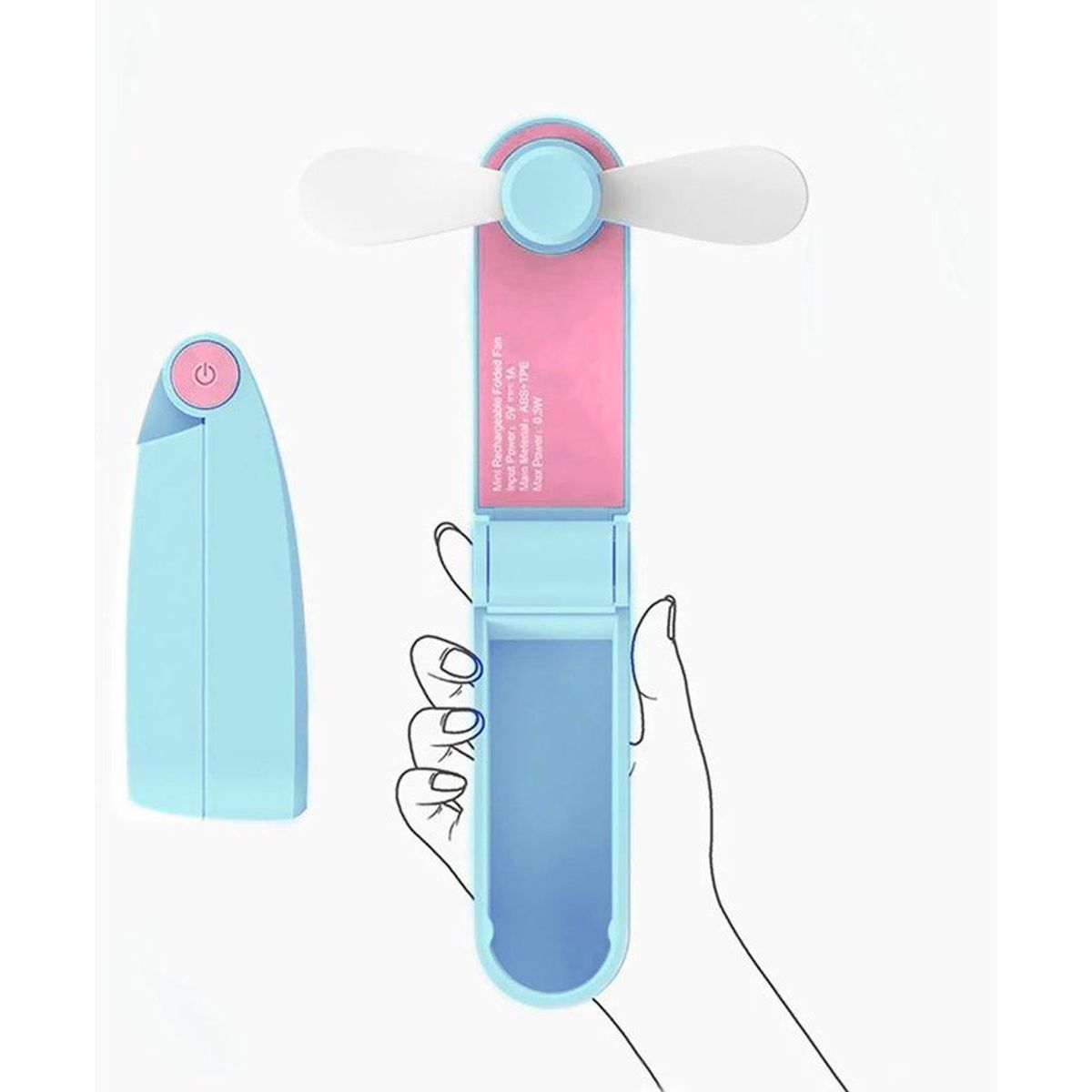 GENERICO - Mini ventilador recargable portátil de bolsillo kt-m1