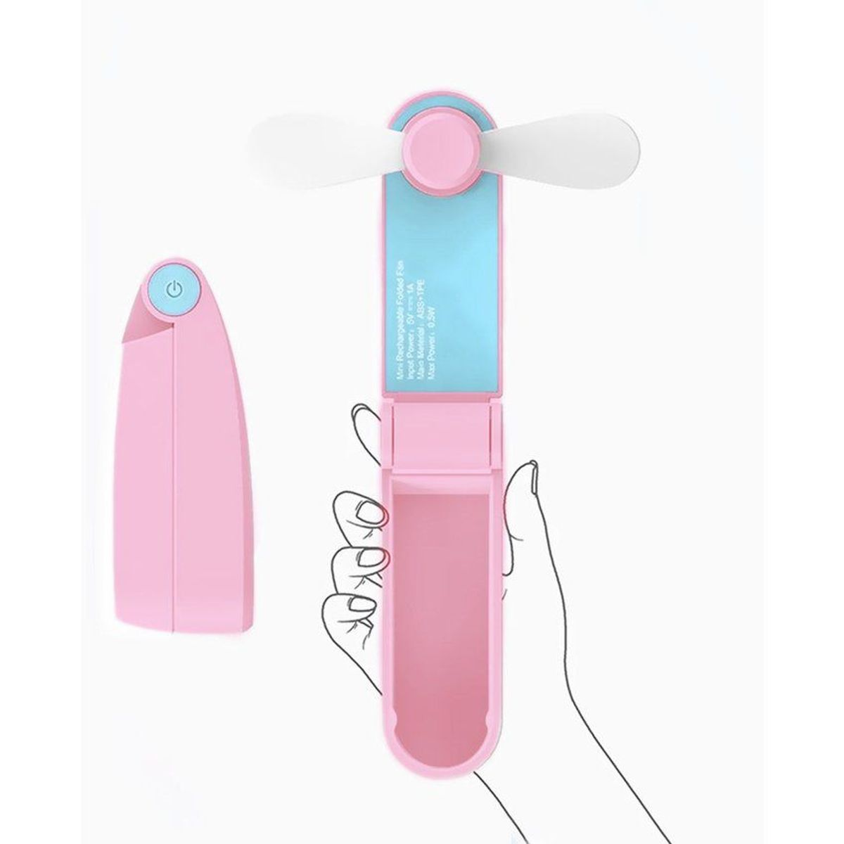 GENERICO - Mini ventilador recargable portátil de bolsillo kt-m1