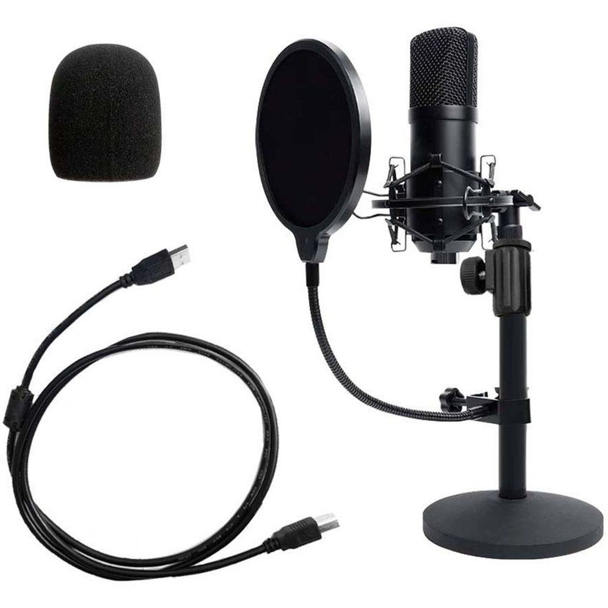 NEO DIGITAL - Micrófono condensador usb con filtro anti pop bm700b