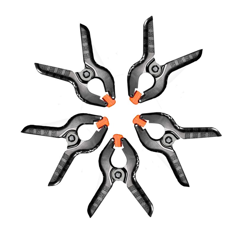 NEO DIGITAL - Set 5 Ganchos abrazaderas para fondos de estudio de Fotografía CLIP