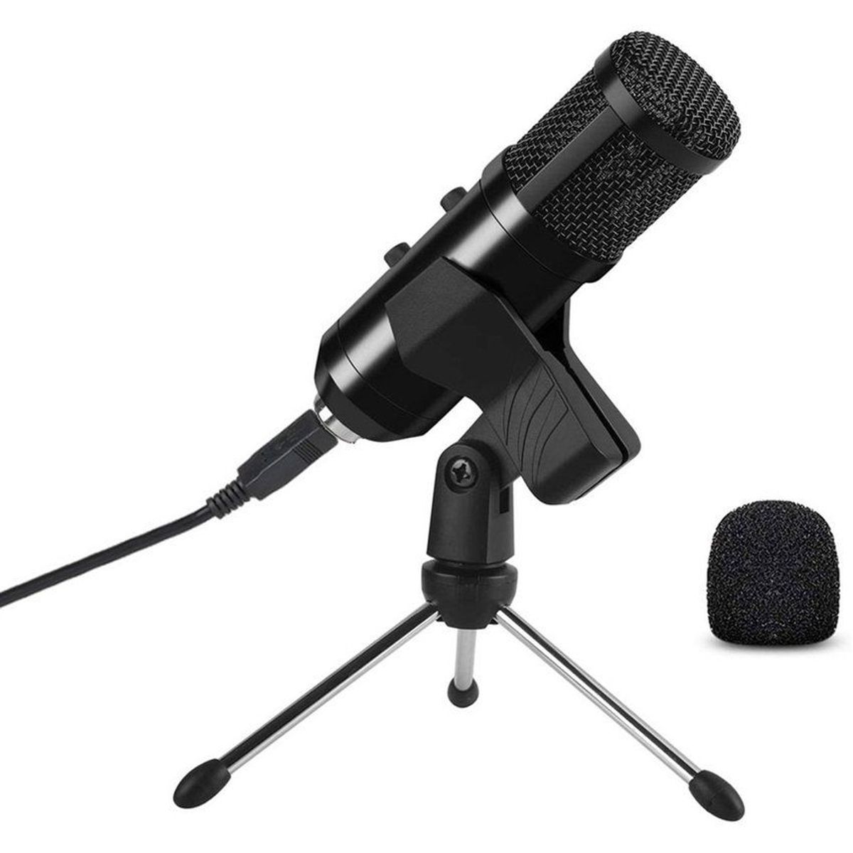 NEO DIGITAL - Micrófono de condensador con trípode usb para estudio de grabación