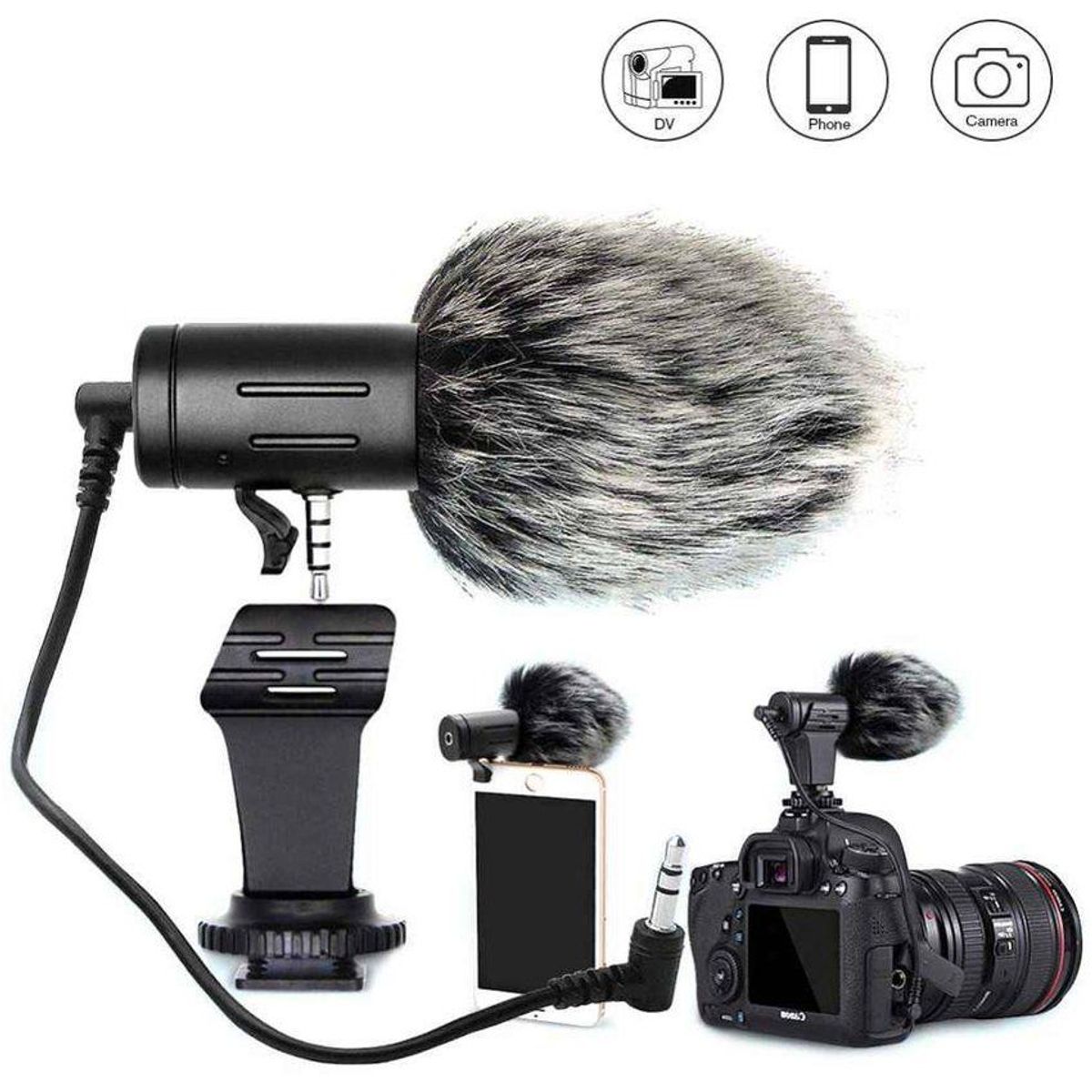 NEO DIGITAL - Micrófono condensador 35mm para celular y cámaras dsrl