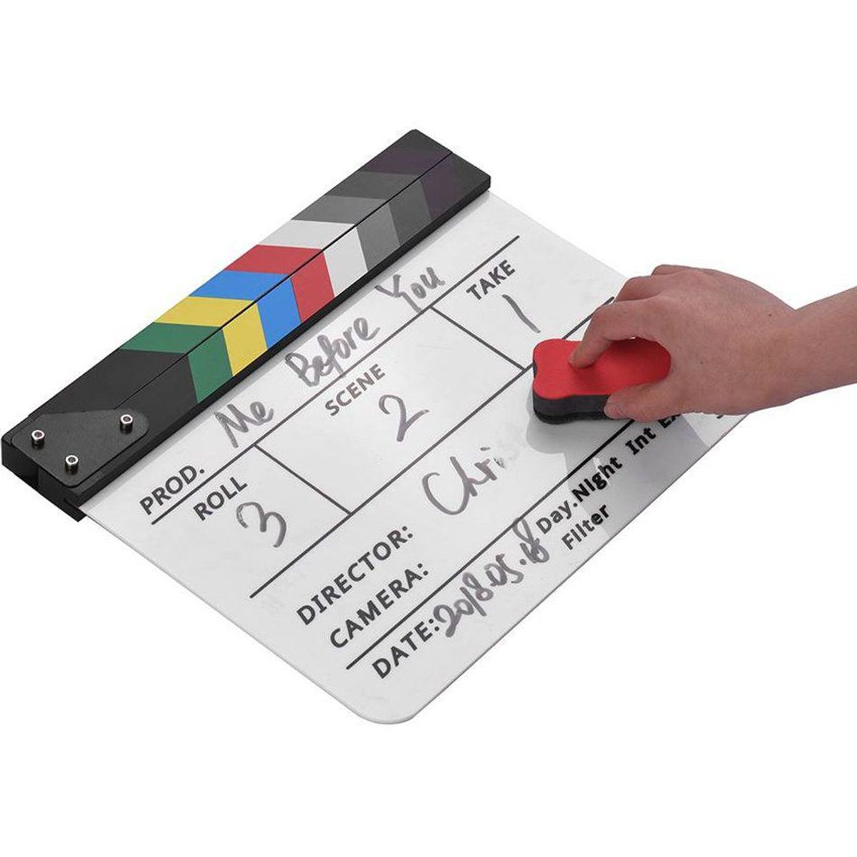 NEO DIGITAL - Claqueta Acrilica Magnetica Video Clapper Producciones Cine