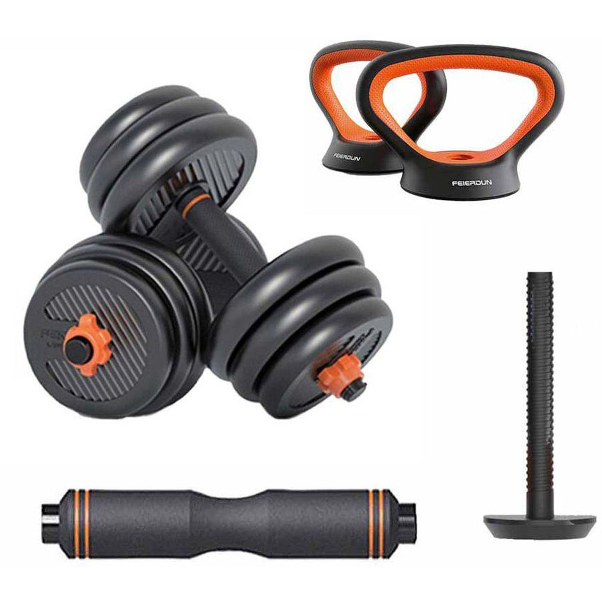 NEO DIGITAL - Pesas 20kg Set fed Mancuernas pesas rusas barra guantes
