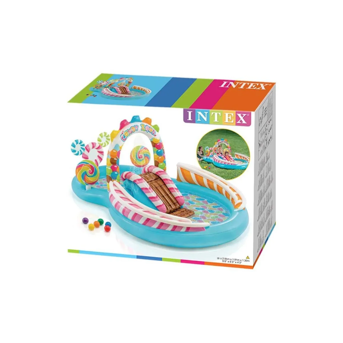 INTEX - Piscina Inflable de juegos Candy Zone - Intex