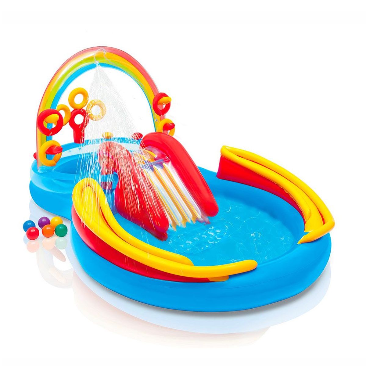 INTEX - Intex - Piscina Inflable Arcoíris con centro de juegos