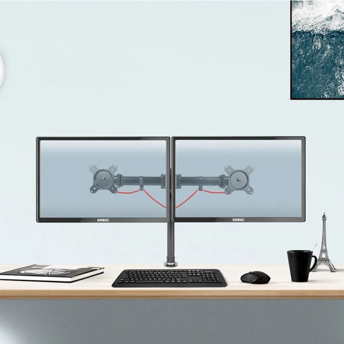 KLIPXTREME - Soporte Para 2 Monitores 13-32" Rack Brazo Klip Xtreme KPM-310