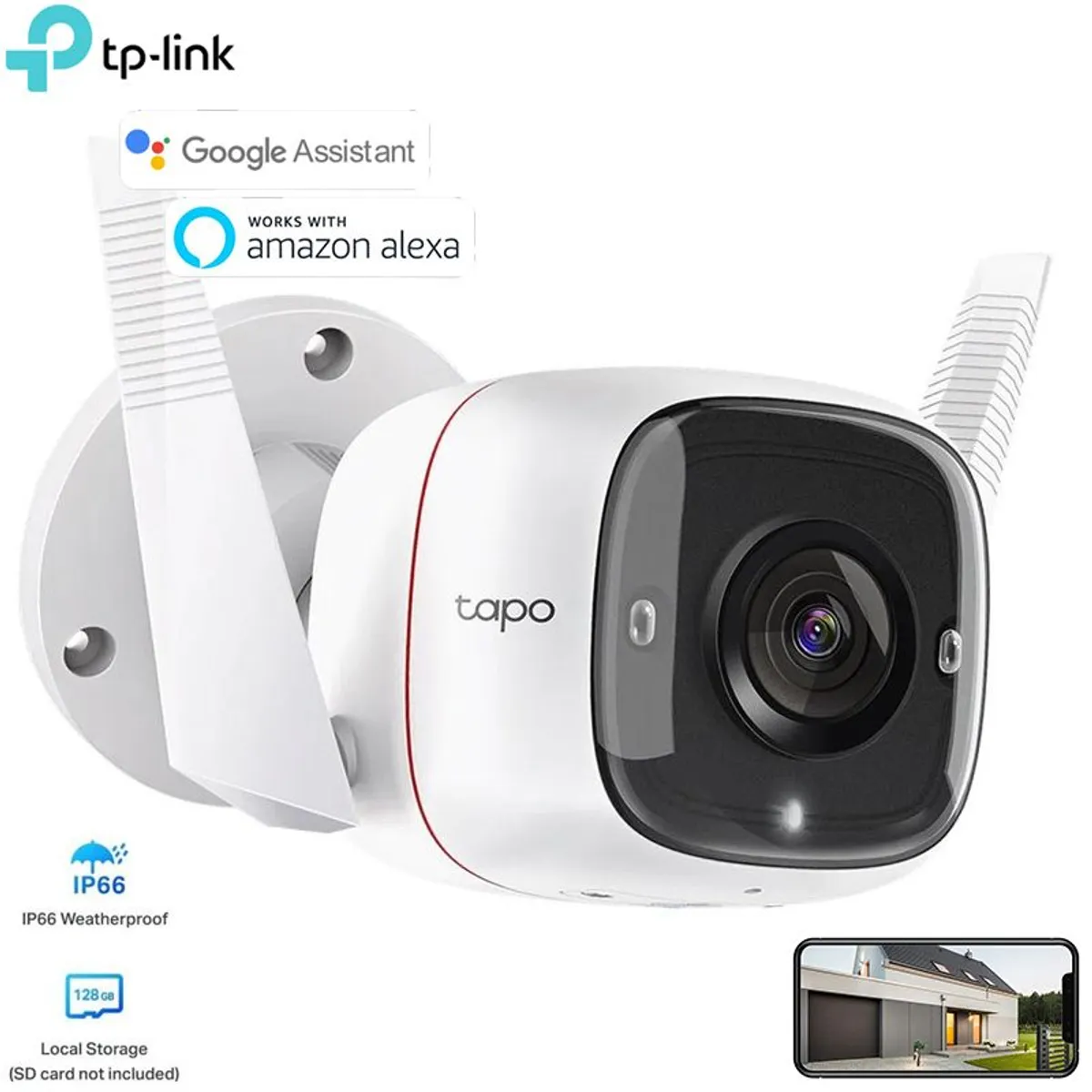 TP LINK - TP Link Camara De Seguridad Wifi Inteligente Exterior 3MP Voz Tapo C310