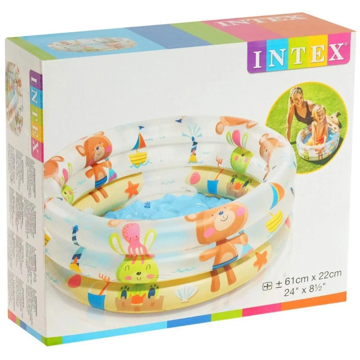 INTEX - INTEX - Piscina para bebé 3 anillos Ositos