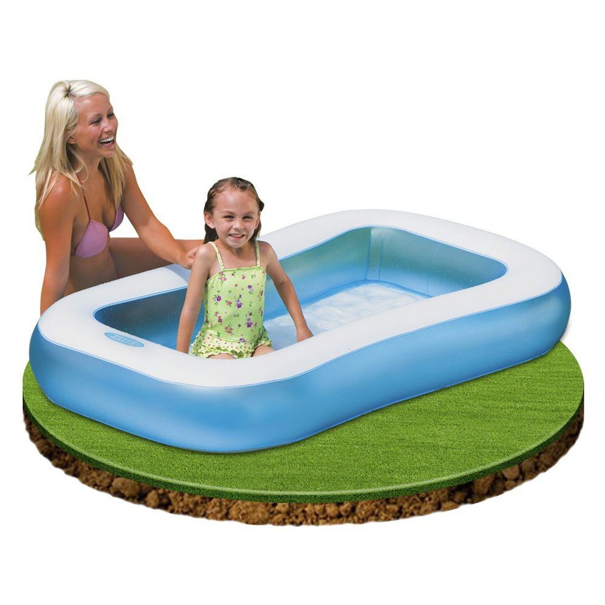 INTEX - Intex - Piscina inflable rectángulo con base inflable