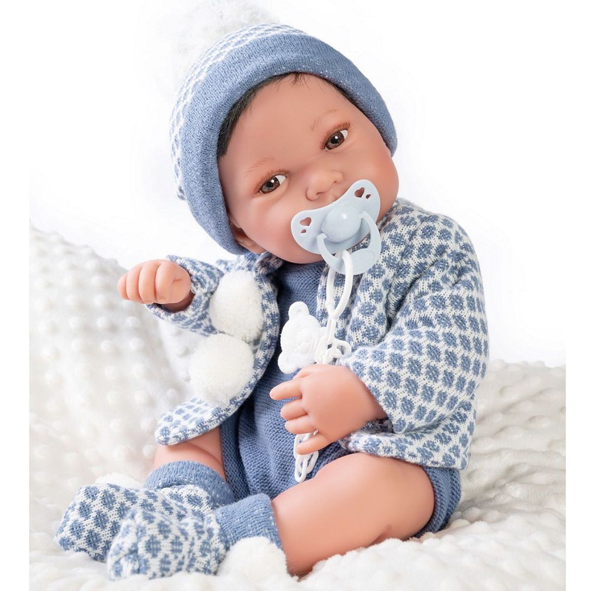 ANTONIO JUAN - Muñeca Antonio Juan Bebé Recien Nacido Pipo Cojin 42 Cm