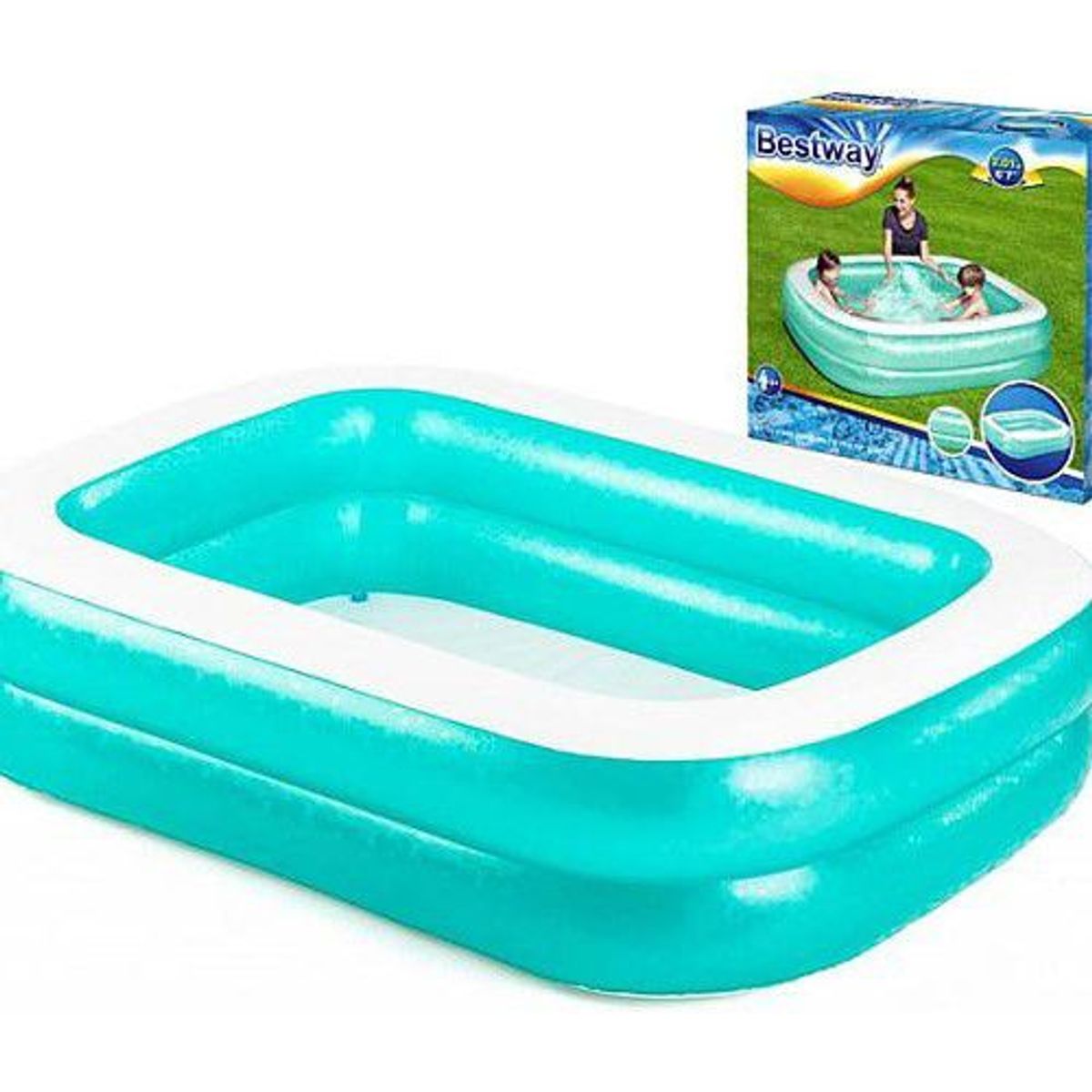 BESTWAY - Piscina inflable Rectangular 201x150x51 x cm- Bestway